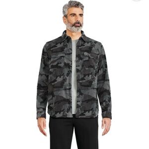 Men’s Cotton Camouflage Print Long Sleeve Button Up  Shirt